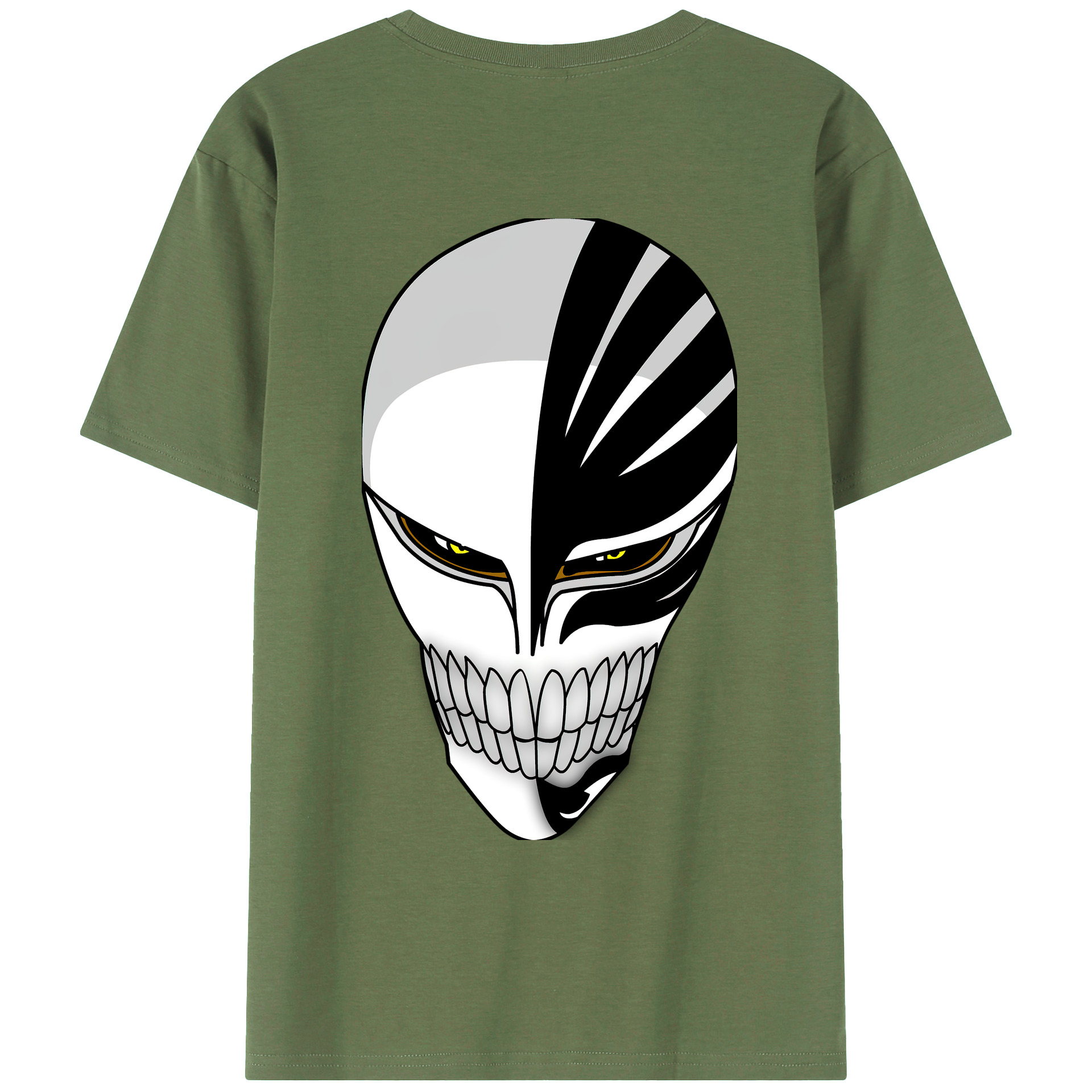 （画像用） ブリーチ 黒崎一護（くろさき いちご）BLEACH Kurosaki Ichigo 綿100％ メンズ半袖Tシャツ（バックプリント） 通気性